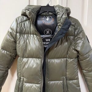 SAVE THE DUCK Women's Olive Puffer Jacket